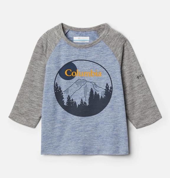 Columbia Boys Shirts UK Sale - Outdoor Elements Clothing Blue Grey UK-87033